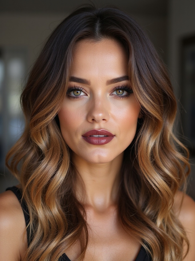 warm espresso honey balayage