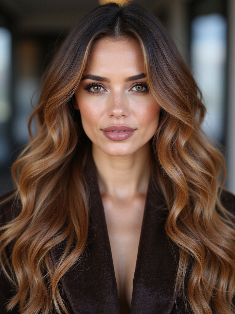 warm low maintenance caramel bronde