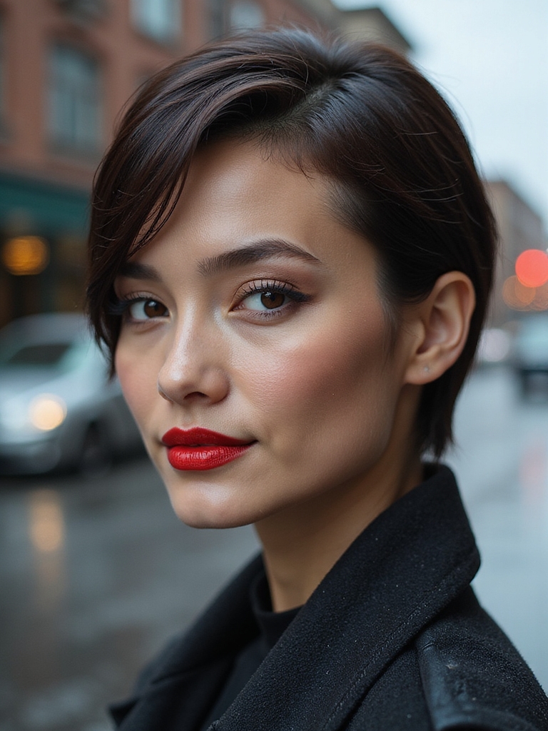 weatherproof slicked back pixie