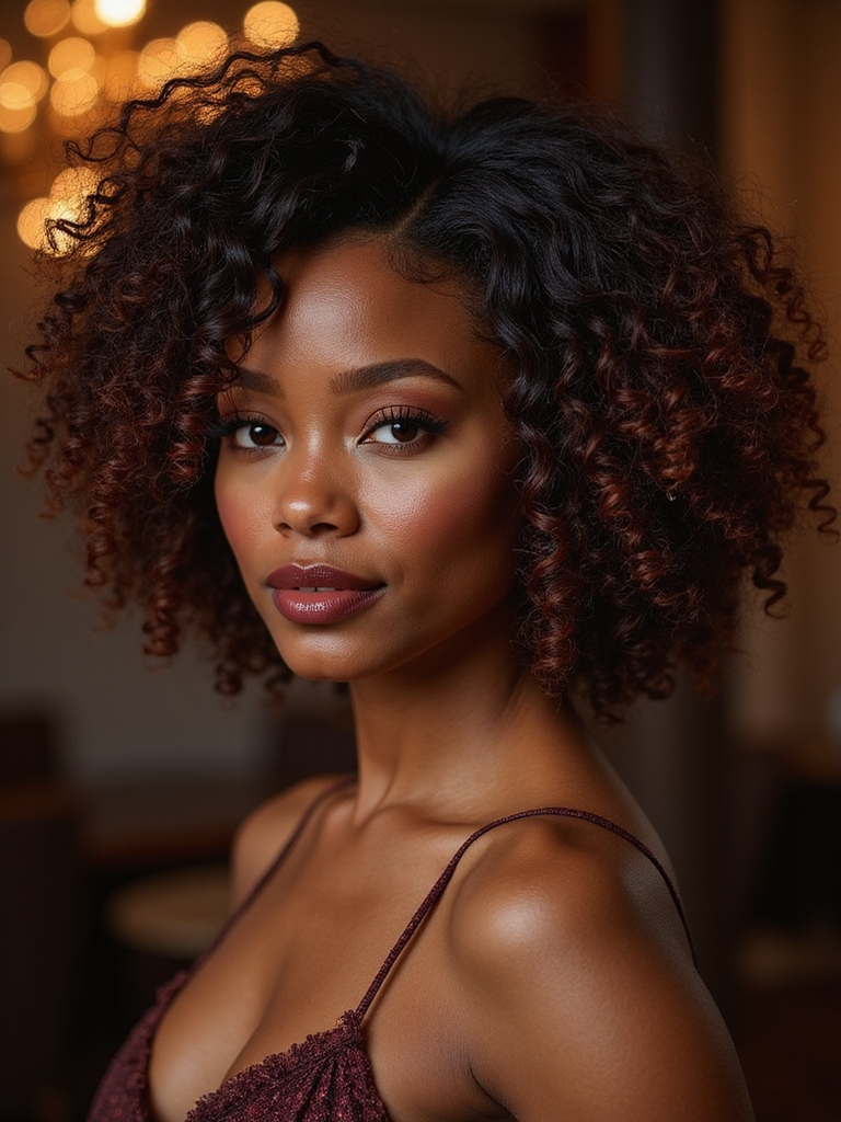 winter curls with color